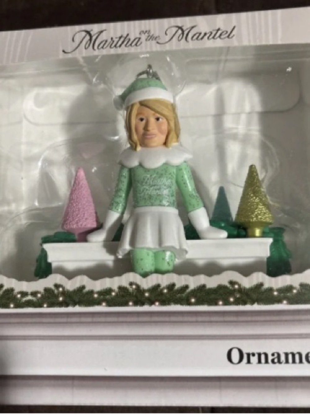 Martha Stewart Mint Green and Pink Elf Holiday Ornament
